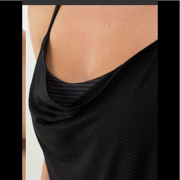 L.Lululemon C.Y.B Tank Black / Hyper Stripe Black - Picture 10 of 16
